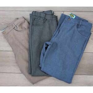 Haband Fit Forever Men's Elastic Waist 100% Polyester Pants Size‎ 32M Lot Of 3